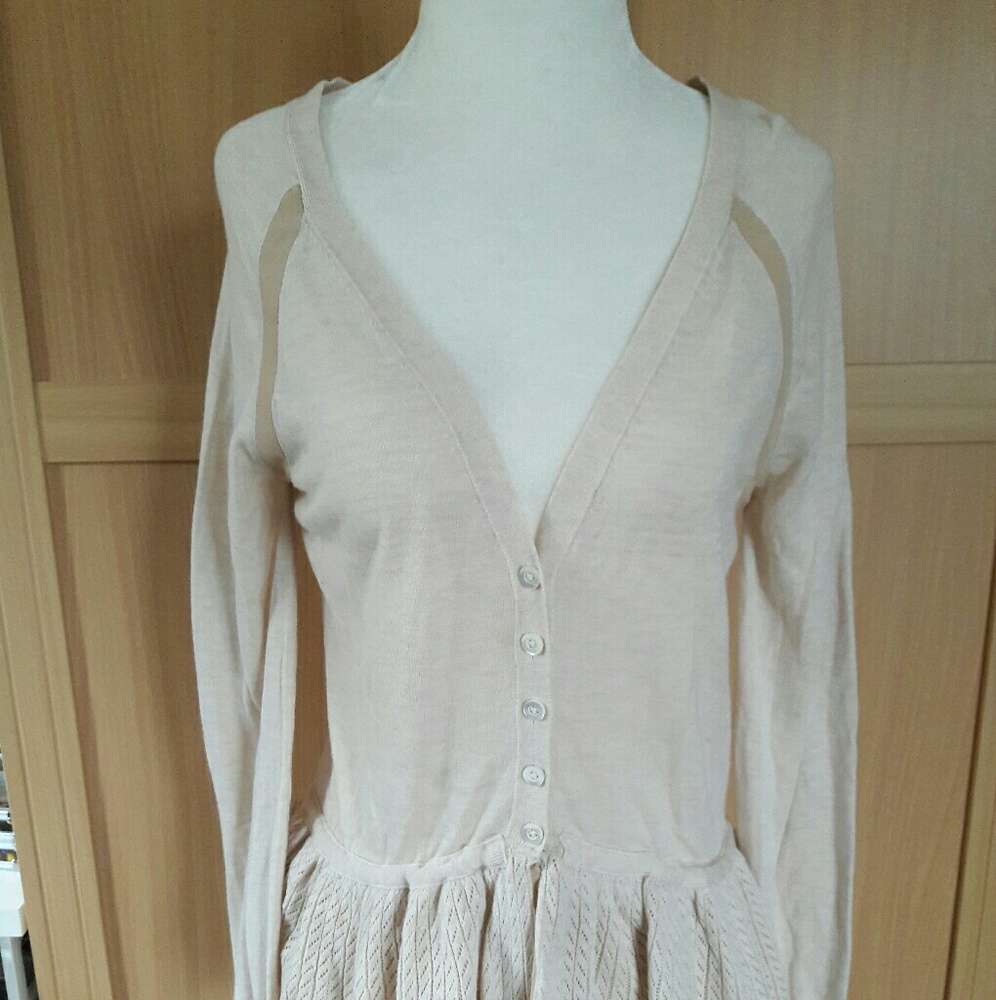 Anthropologie Womens Ivory Sweater Orig.$98 Size S